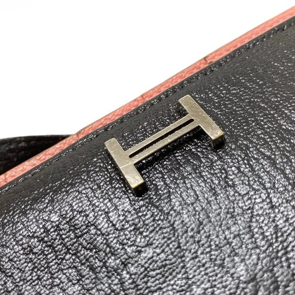 HERMES Bearn Souffle - Black Chevre Square R Long Wallet 402-080625 - Picture 3 of 8